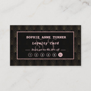 Carte De Fidélité Artiste maquillage Rose Art Déco