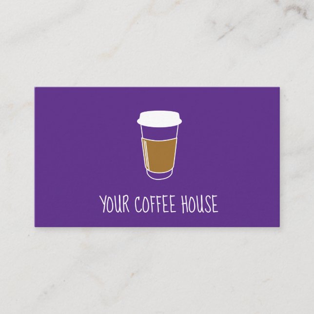 Carte de fidélité au Timbre à café modifiable viol (Devant)