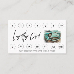 Carte De Fidélité *~* Auto Lube Lavage de voiture LOGO Récompenses M