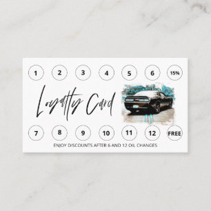 Carte De Fidélité *~* Auto Lube Lavage de voiture QR LOGO Merci de r