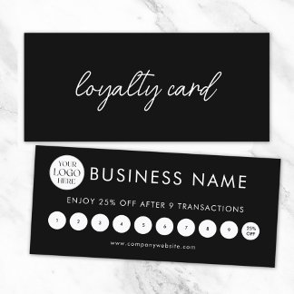 Carte de fidélité avec logo élégant et professionn