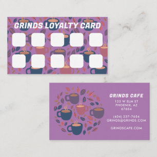 Carte de fidélité avec logo mignon CAFE CAFE