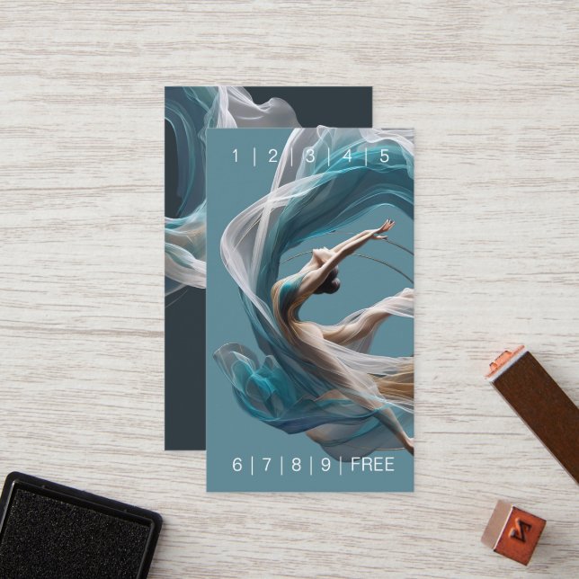 Carte De Fidélité Avion Air Yoga Instructeur Pilates Fitness (Devant/Arrière en situation)