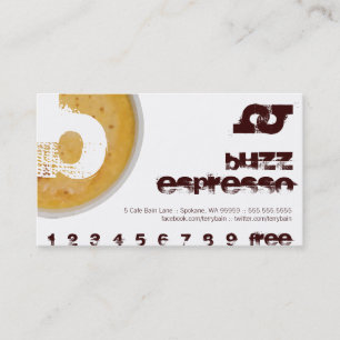 Carte De Fidélité B - Lettre initiale Coupe de café en mousse Loyalt