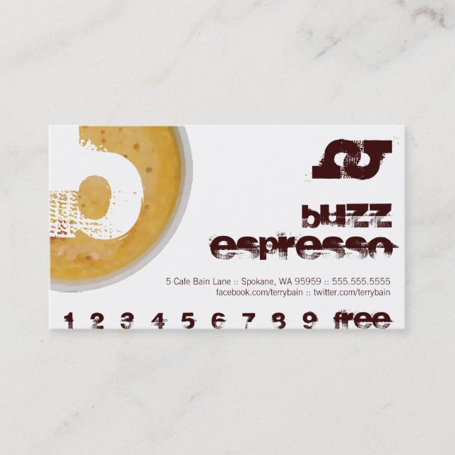 Carte De Fidélité B - Lettre initiale Coupe de café en mousse Loyalt (Devant)