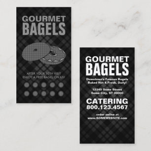 carte de fidélité bagels à carreaux