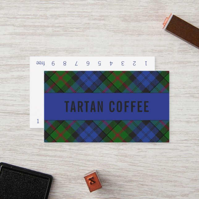 Carte de fidélité Baird Tartan (Devant/Arrière en situation)