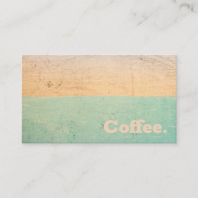 Carte De Fidélité Bande de couleurs Café minimal simple| Style R (Devant)