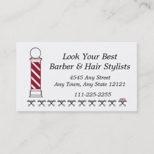 Carte De Fidélité Barber Hair Stylist Client Loyalty Punch Card -