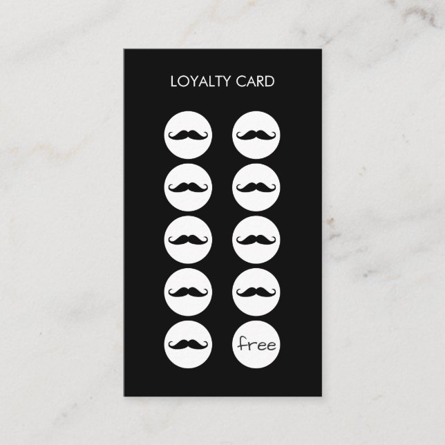 Carte De Fidélité Barber Shop Loyalty Puncard (Devant)