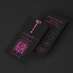 Carte De Fidélité Barre de vernis à ongles rose et noir pour technic