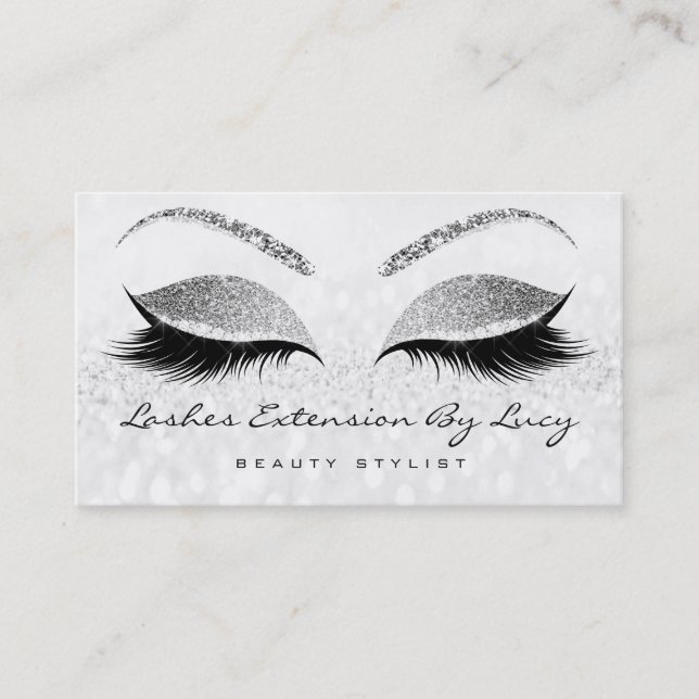 Carte de fidélité Beauté 10 cils maquillage gris a (Devant)