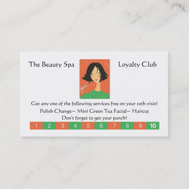Carte de fidélité Beauty Shop (Devant)