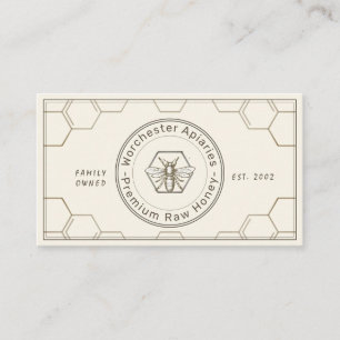 Carte De Fidélité Beekeeper Honey Customer Loyalty Card Ivory