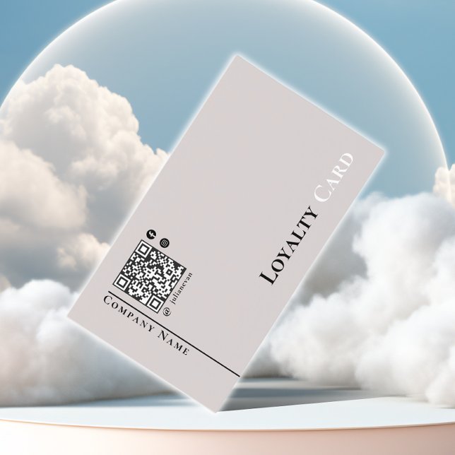 Carte de fidélité Beige Neutre Moderne (Créateur téléchargé)