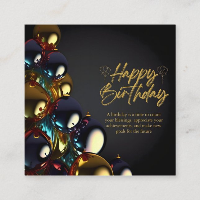 Carte De Fidélité Bénédictions d'anniversaire élégantes (Devant)