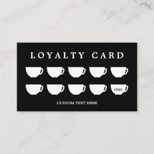 Carte De Fidélité Black Café Café Café Shop minimaliste