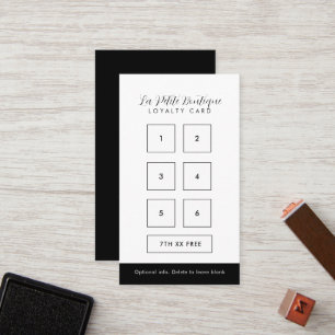 Carte De Fidélité Black IG, FB, YouTube Social Modern Script