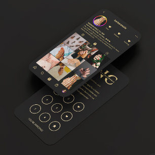 Carte de fidélité Black Instagram Technician