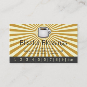 Carte De Fidélité Blessful Burst avec Logo Drink Puncard