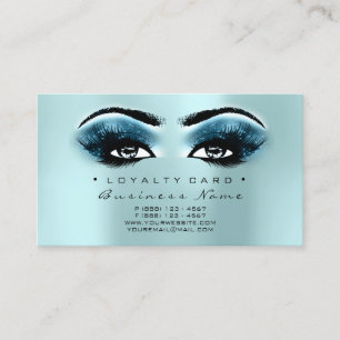 Carte De Fidélité Bleu de Tiffany d'Aqua de mèche de salon de beaut