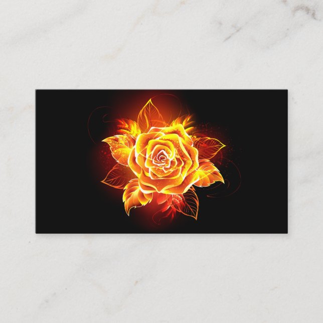 Carte De Fidélité Blooming Fire Rose (Devant)