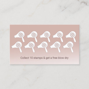 Carte De Fidélité Blow Dry Bar Blush Rose Gold Loyauté