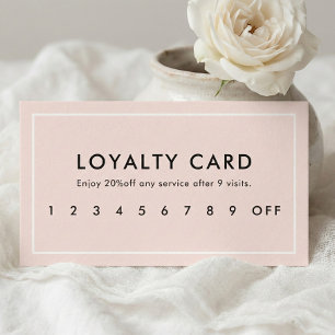 Carte de fidélité Blush Pink Professional moderne