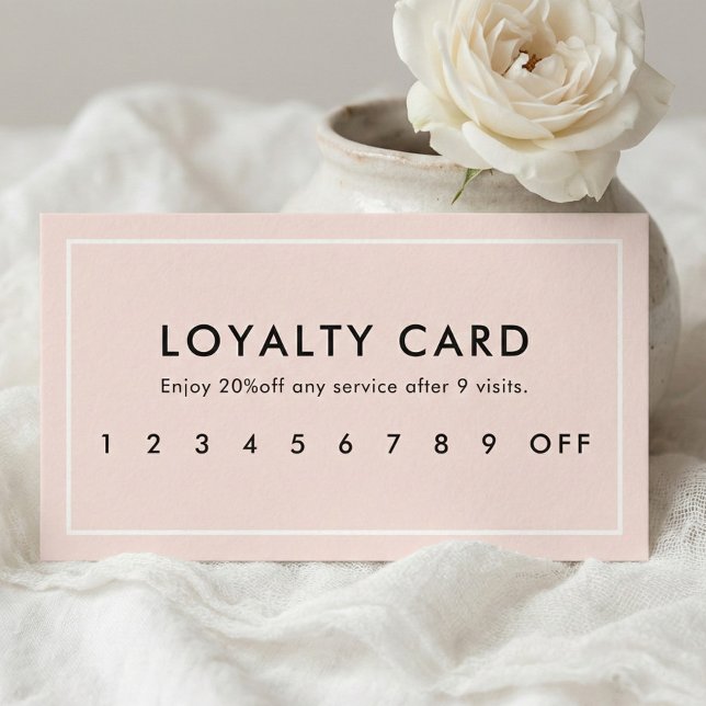Carte de fidélité Blush Pink Professional moderne (Créateur téléchargé)