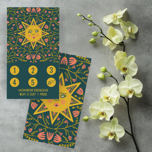 Carte De Fidélité Boho Illustré 5 élégant et brillant