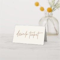 Boire Ticket Mariage Bar Événement Token Tente Car