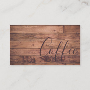 Carte De Fidélité Bois Plancher Loyauté floraison café PunchCard