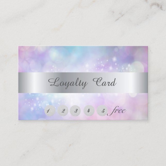 Carte de fidélité Bokeh élégante et stylée (Devant)