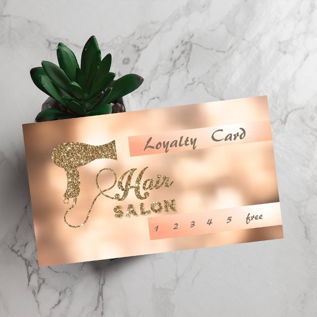 Carte de fidélité Bokeh pour sèche-cheveux paillet (Créateur téléchargé)