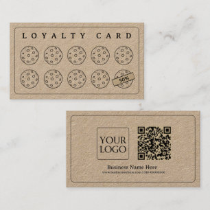 Carte De Fidélité Boulangerie de biscuits Kraft Café Salon de thé En
