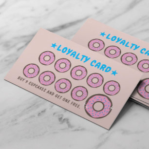 Carte De Fidélité Boulangerie fine Donut Pâtisserie Loyalty Punch