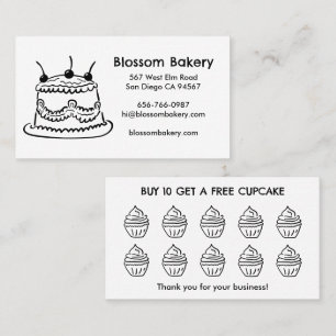 Carte de fidélité Boulangerie Pâtisserie Gâteau su