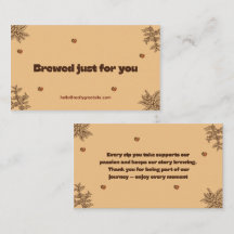 Brewed Just For You Coffee Thank You Card