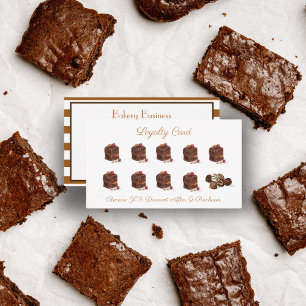 Carte de fidélité Brownie et bonbons de la pâtisse