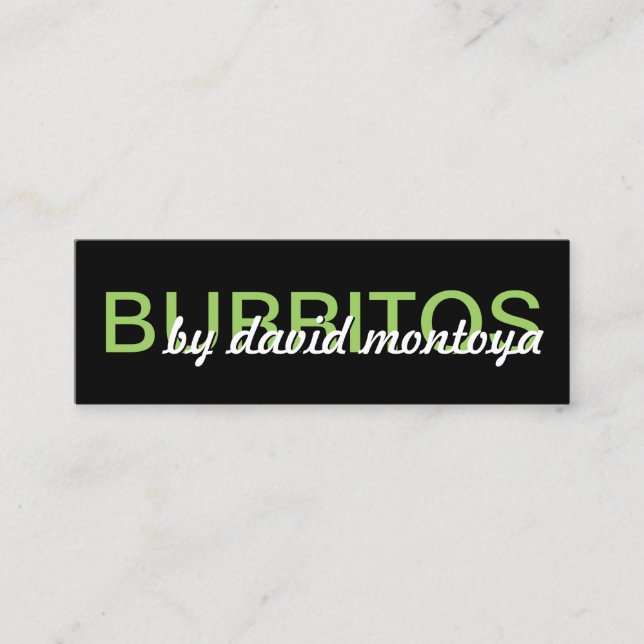 Carte De Fidélité burritos avec chef personnalisable (Devant)