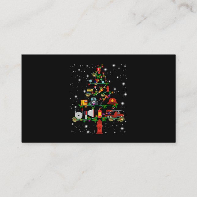 Carte De Fidélité Cadeau pompier | Joyeux pompier de Noël Fun (Devant)