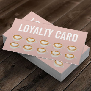 Carte De Fidélité Café Elégant Blush Pink Loyalty