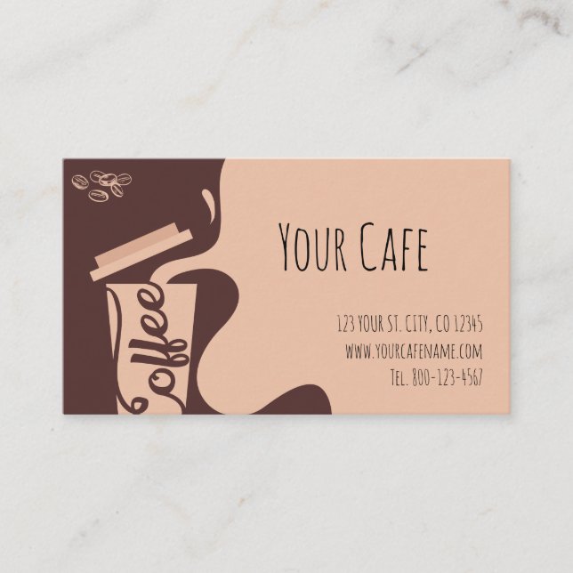 Carte De Fidélité Café Loyalty Card Café Shop (Devant)