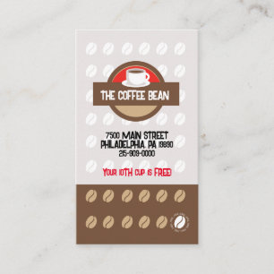 Carte De Fidélité Café moderne Loyauté Punch off Coupon Business