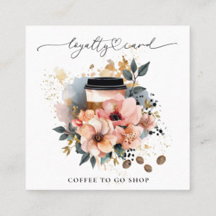 Carte De Fidélité *~* Café QR Aller Parties scintillant Coeur récomp