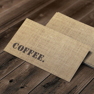 Carte De Fidélité Café Rustique Burlap Loyalty Punch
