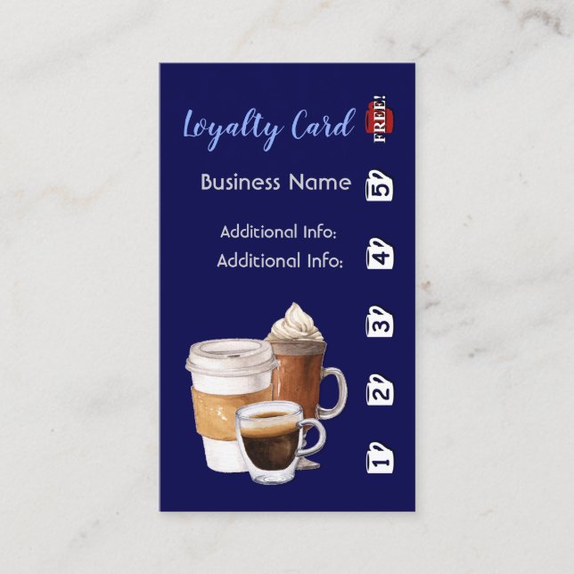 Carte de fidélité Café Shop 4 (Devant)