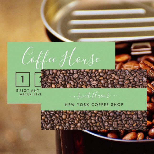 Carte de fidélité Café Shop - Bande de café (Créateur téléchargé)