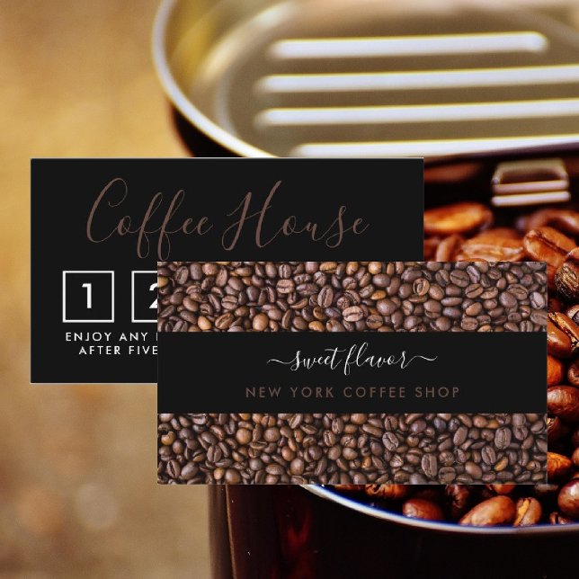 Carte de fidélité Café Shop - Bande de café (Créateur téléchargé)