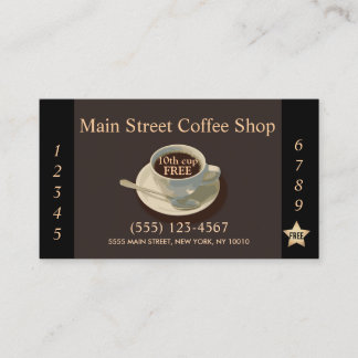 Carte De Fidélité Café Shop Client Loyalty Punch